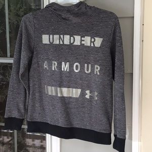 Gray Under Armour Hoodie Women's Size Medium Loose Fit COLDGEAR Preowned